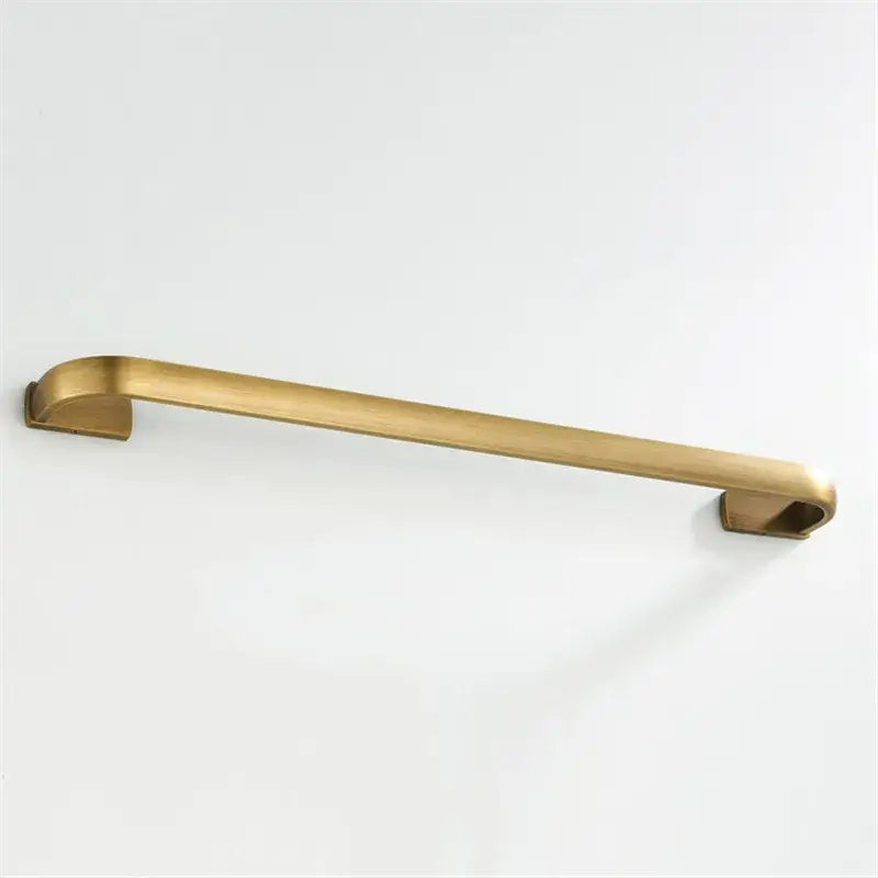 Modern antique bronze bathroom accessory set with towel rack and brush