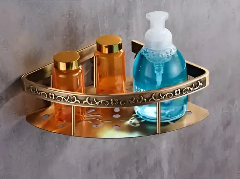 Antique bronze carved aluminum bathroom accessories set