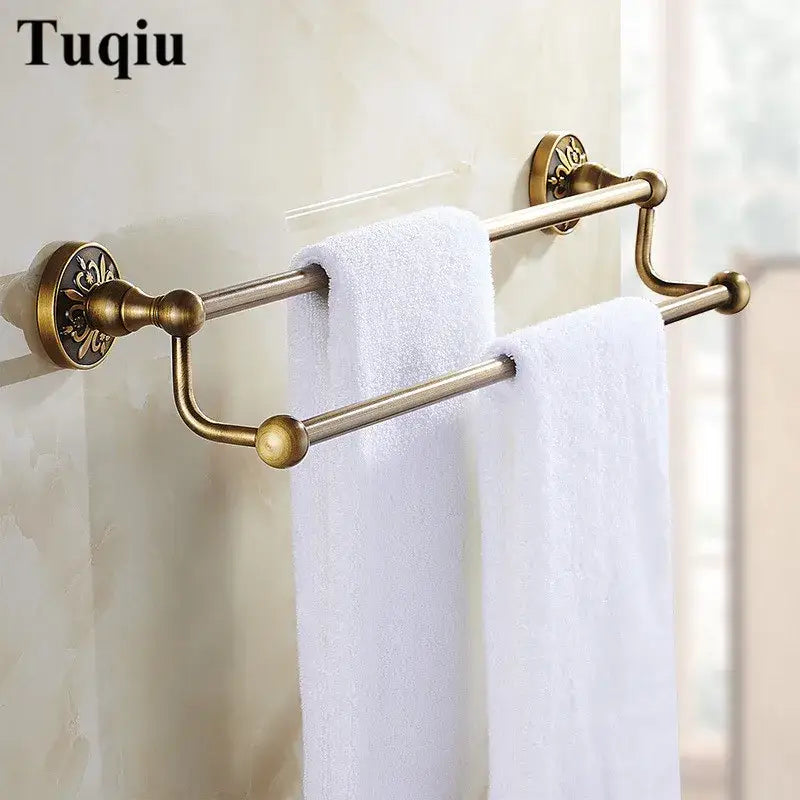 Antique bronze floral bathroom accessories set – bathroom hardware