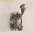 Ornate antique bronze wall hooks bathroom scrollwork rack
