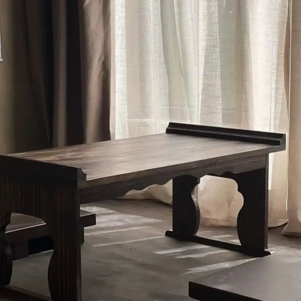 Antique chinese style solid wood tea table for living room
