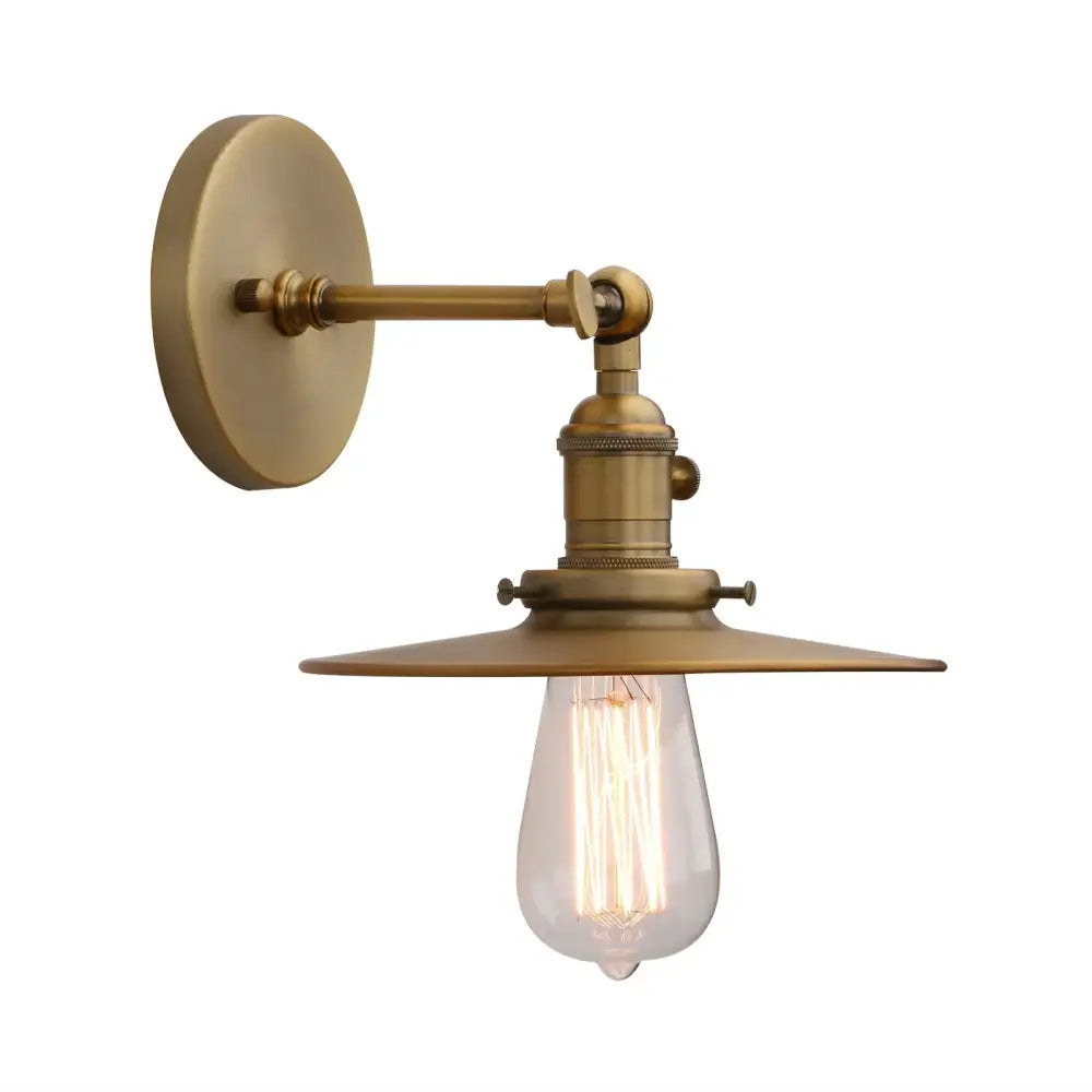 Industrial matte black wall sconce – bedroom antique finish light