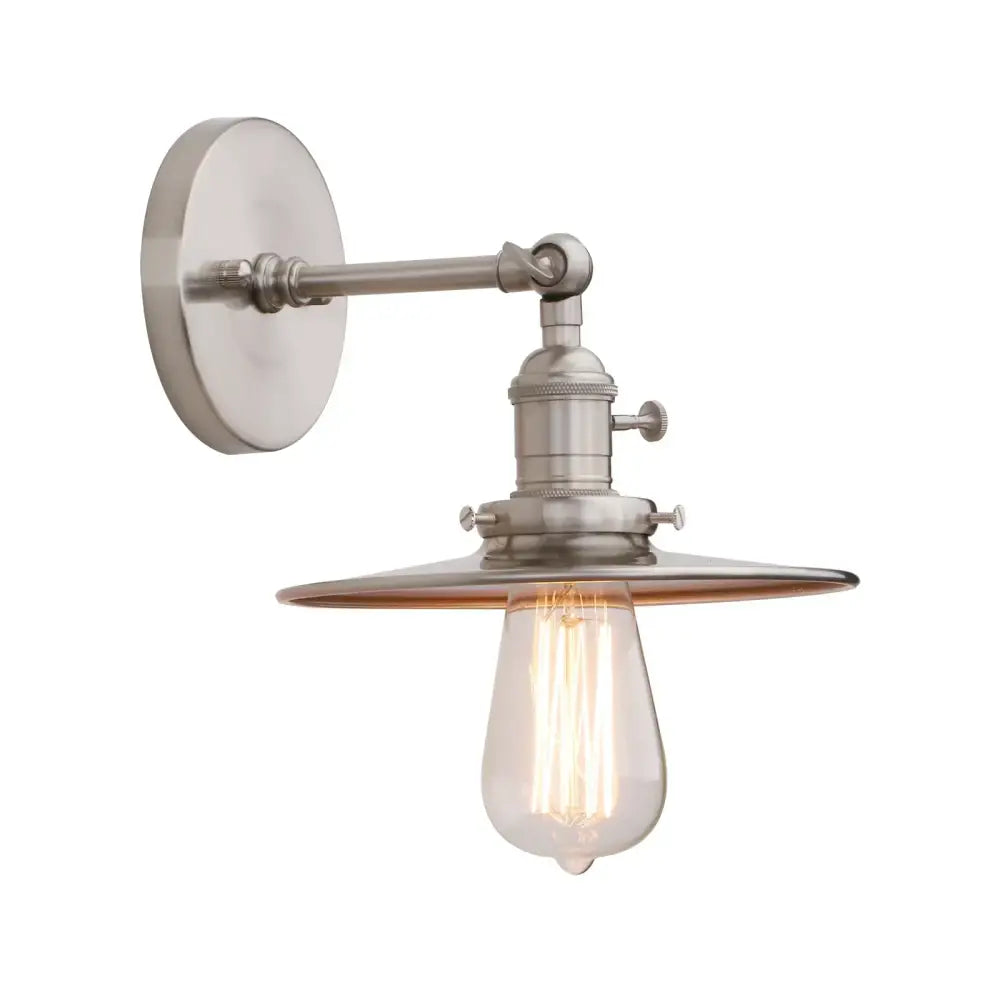 Industrial matte black wall sconce – bedroom antique finish light