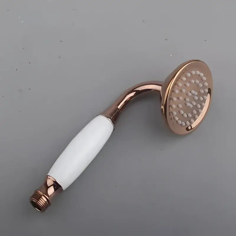 Antique brass & black handheld shower head bathroom set