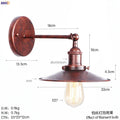 Industrial antique gold rustic wall lamps bathroom sconce light