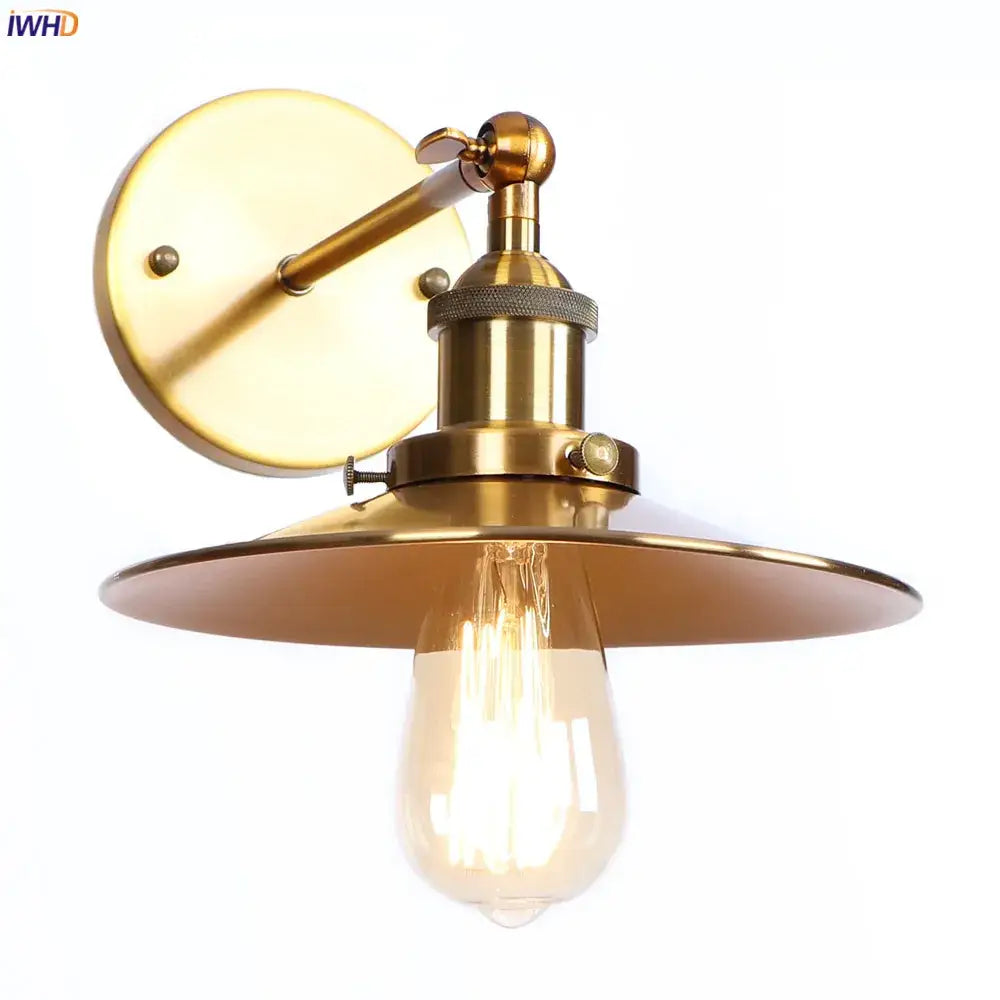 Industrial antique gold rustic wall lamps bathroom sconce light
