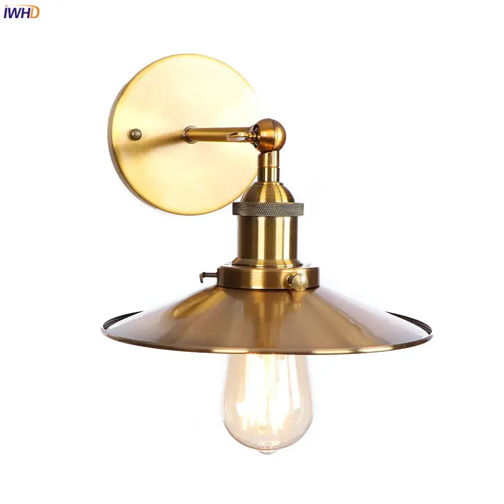 Industrial antique gold rustic wall lamps bathroom sconce light
