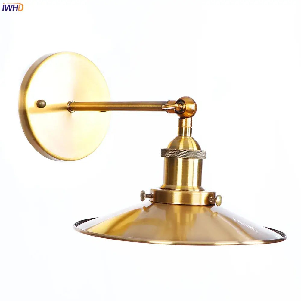 Industrial antique gold rustic wall lamps bathroom sconce light