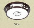 Antique style solid wood chinese landscape ceiling light bedroom
