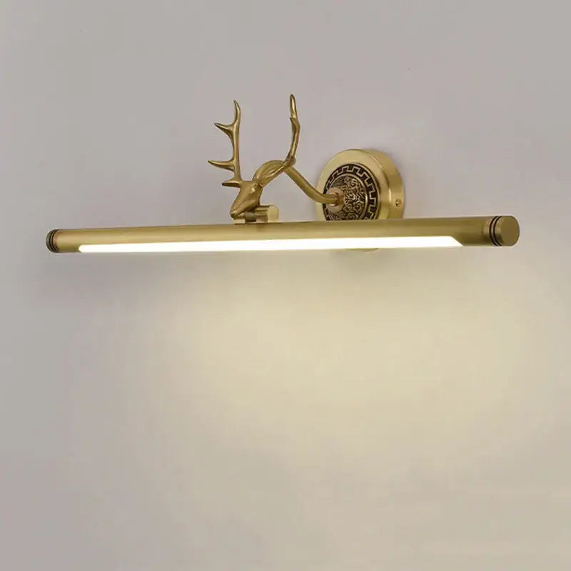 Antler gold led mirror light sconce bedroom wall fixture