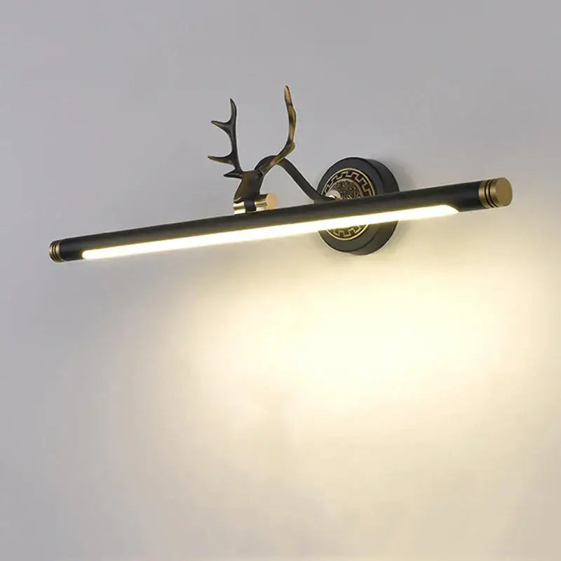 Antler gold led mirror light sconce bedroom wall fixture