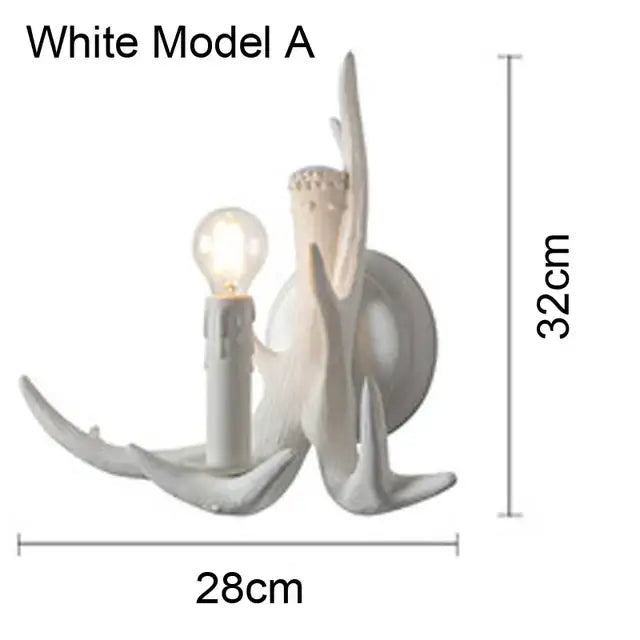 Golden tiered antler chandelier dining room candle pendant light