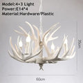 Golden brown antler pendant chandelier dining room lighting