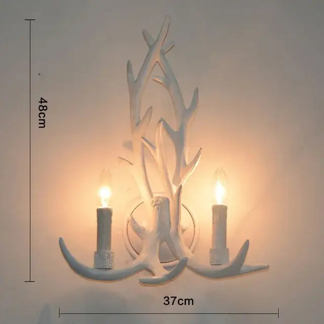 Golden brown antler pendant chandelier dining room lighting