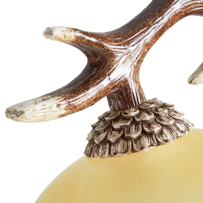 Rustic brown antler resin chandelier dining room rope pendant light