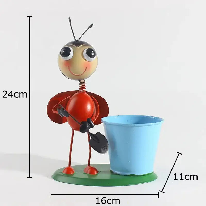 Red and blue ants gardener vase bedroom creative plant pot