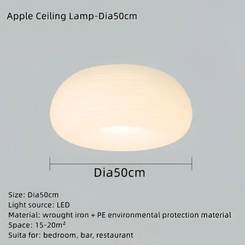 Modern off white apple shape led ceiling chandelier for bedroom