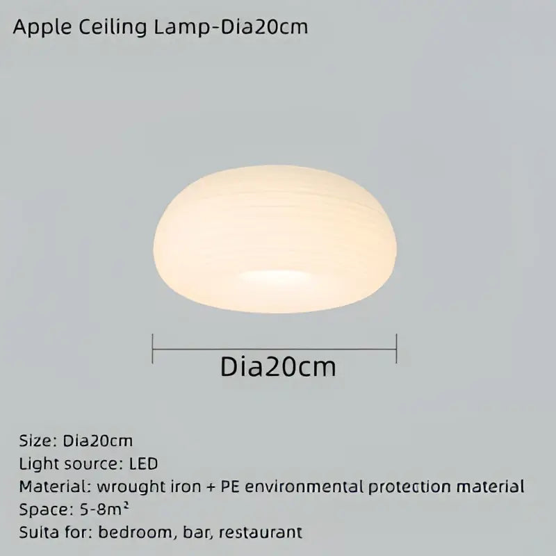 Modern off white apple shape led ceiling chandelier for bedroom