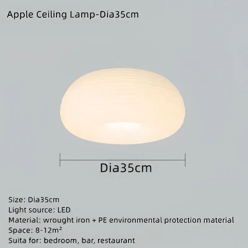 Modern off white apple shape led ceiling chandelier for bedroom