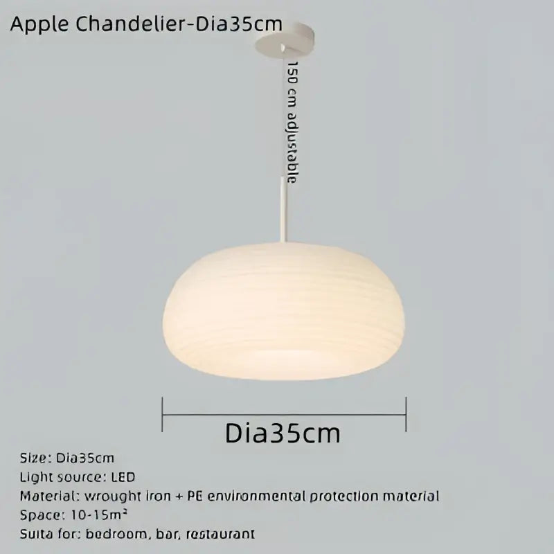 Modern off white apple shape led ceiling chandelier for bedroom