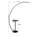 Modern black arc led floor lamp – living room minimalist light