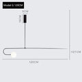 Modern gold arc line chandelier living room pendant light