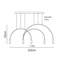Modern black & gold arc pendant light chandelier – kitchen island