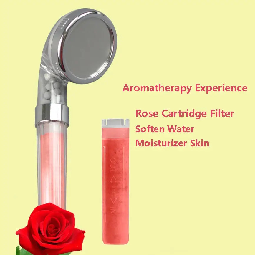 Chrome vitamin c shower head aroma filter bathroom sprayer