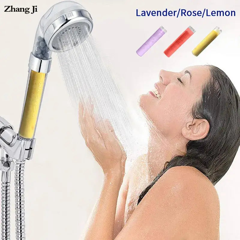 Chrome vitamin c shower head aroma filter bathroom sprayer