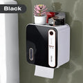Modern white & black toilet tissue box holder bathroom storage rack