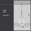 Modern art deco gold & black led pendant light dining room
