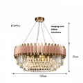 Decorbites art deco gray & gold crystal chandelier foyer light