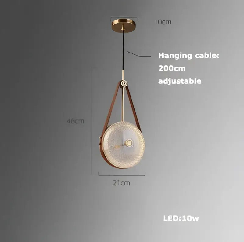 Art deco clear woven glass pendant light dining room brass accent