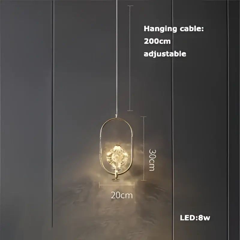 Art deco clear woven glass pendant light dining room brass accent