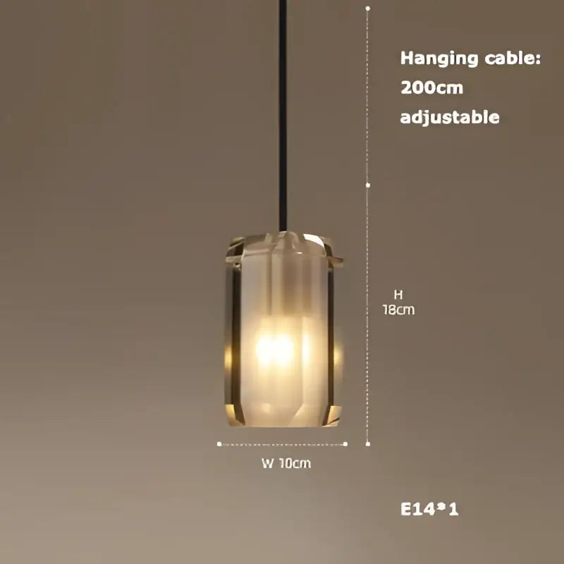 Art deco clear woven glass pendant light dining room brass accent
