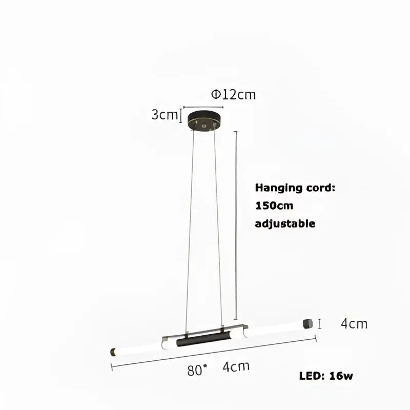 Modern minimalist art deco led gold chandelier kitchen pendant light