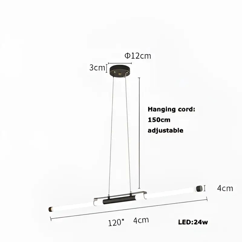 Modern minimalist art deco led gold chandelier kitchen pendant light