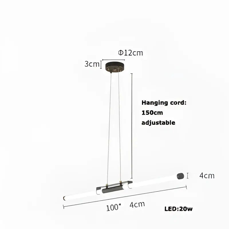 Modern minimalist art deco led gold chandelier kitchen pendant light