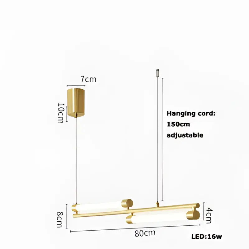 Modern minimalist art deco led gold chandelier kitchen pendant light