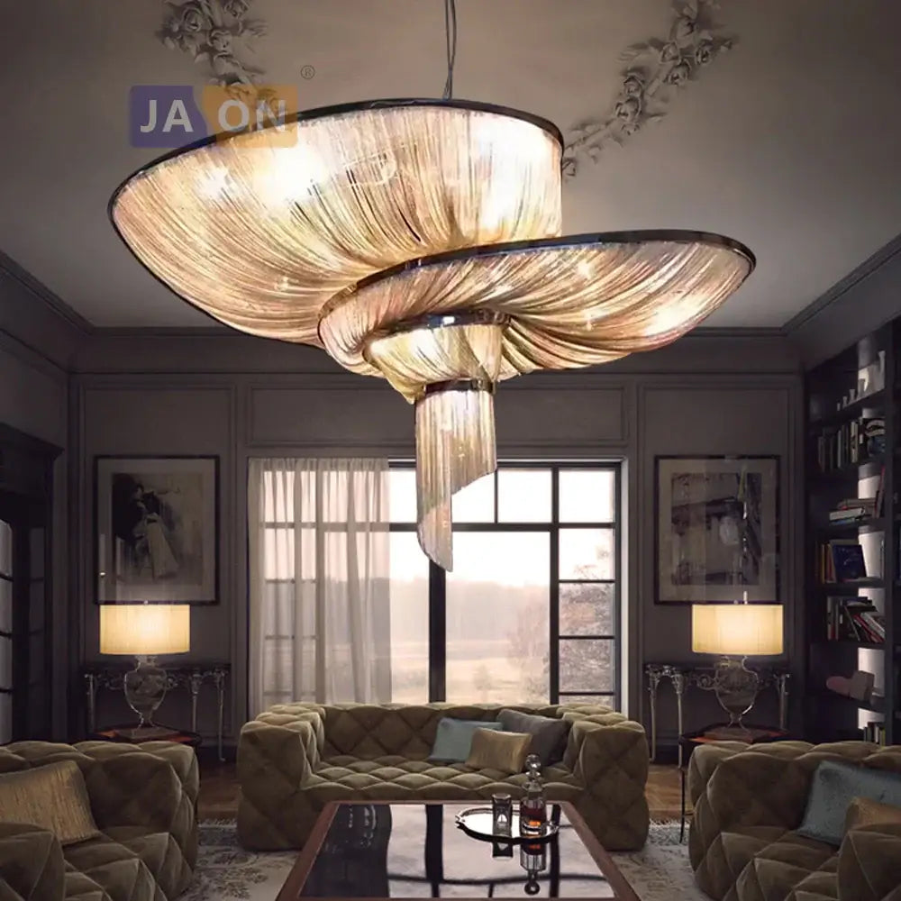 Decorbites art deco crystal tiered chandelier dining room light