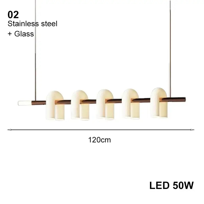 Decorbites art deco white acrylic arched chandelier living room light