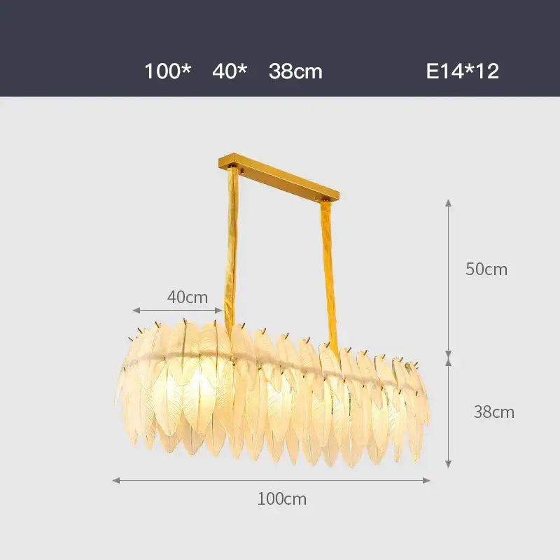 Decorbites art deco white glass feather chandelier for bedroom