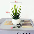Modern set of nine artificial mini plant bonsai – living room decor