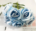 Vibrant peony tea rose silk flowers wedding home decor
