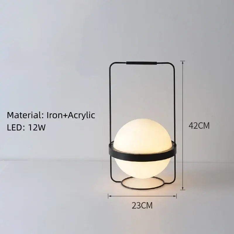 Modern black plant pendant light dining room led garden lamp