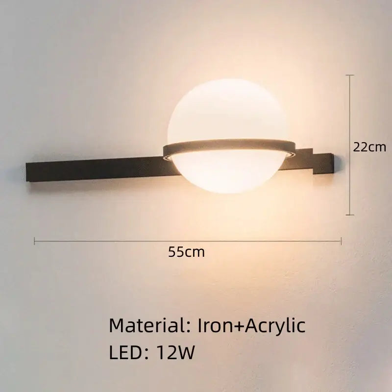 Modern black plant pendant light dining room led garden lamp