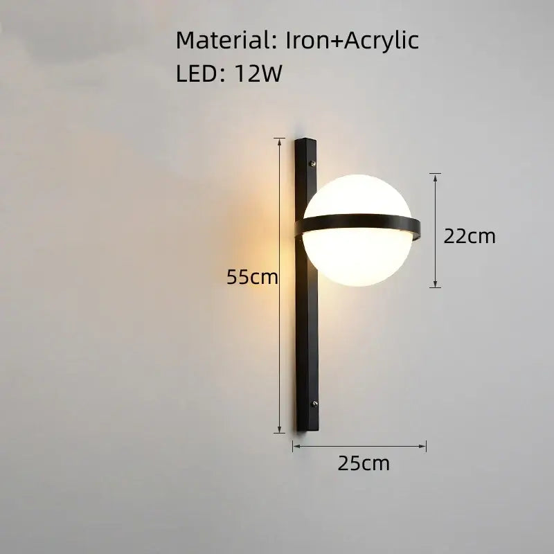 Modern black plant pendant light dining room led garden lamp