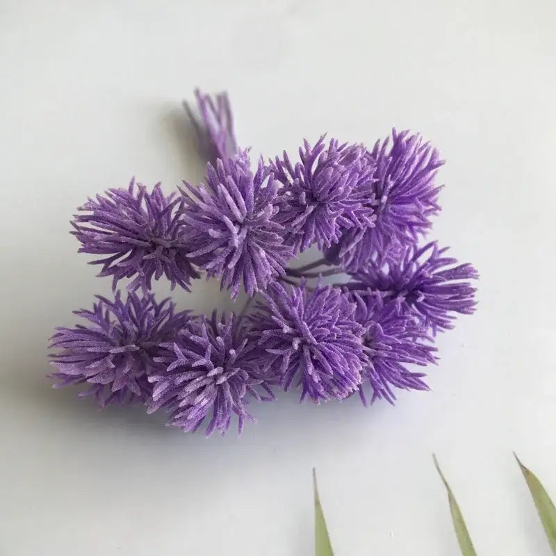 Colorful pom-pom artificial plants set of 6 wedding decor