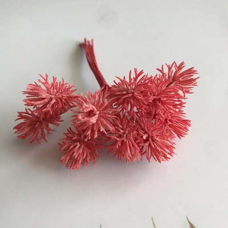 Colorful pom-pom artificial plants set of 6 wedding decor