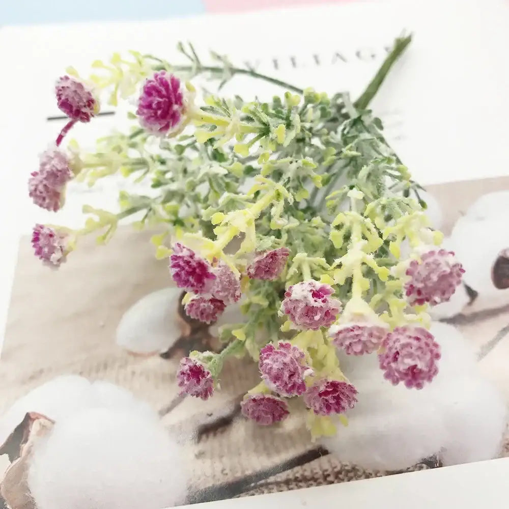 Pastel pink and lavender artificial succulent tree living room decor